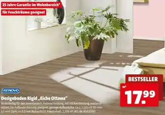 Hagebau RENOVO Designboden Rigid ,,Eiche Ottawa Angebot