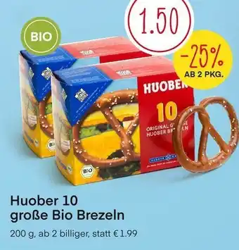 MPreis Huober 10 Große Bio Brezeln 200g Angebot