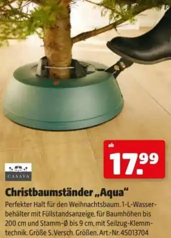 Hagebau Christbaumständer ,,Aqua Angebot