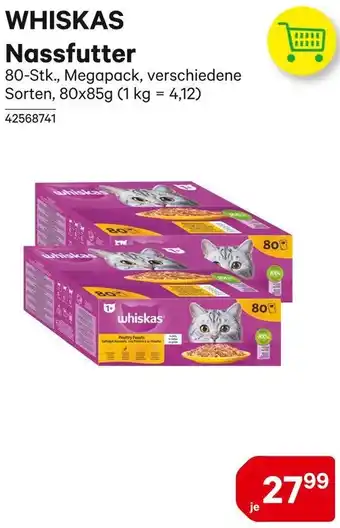 BayWa WHISKAS Nassfutter 80-Stk Angebot