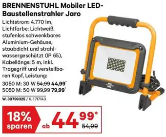 Lagerhaus BRENNENSTUHL Mobiler LED- Baustellenstrahler Jaro Angebot