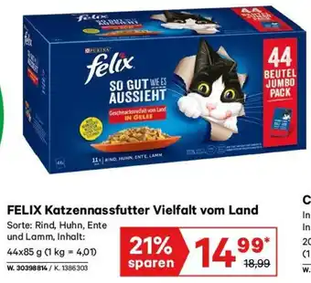 Lagerhaus FELIX Katzennassfutter Vielfalt vom Land Angebot