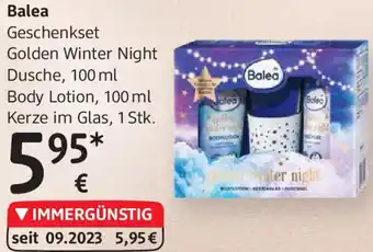 dm Balea Geschenkset Golden Winter Night Dusche, 100 ml Body Lotion, 100 ml Kerze im Glas, 1 Stk. Angebot