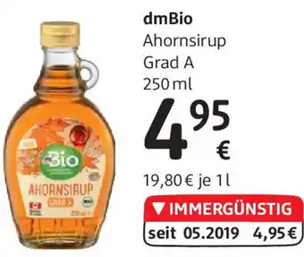 dm dmBio Ahornsirup Grad A 250 ml Angebot