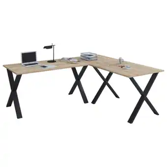XXXLutz Eckschreibtisch 190/50/76 cm in schwarz, sonoma eiche Angebot