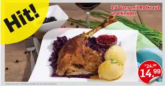 Möbel Ludwig 1/4 Gans mit Rotkraut und Knödel Angebot