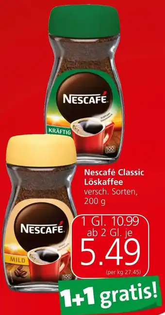Spar Nescafé Classic Löskaffee versch. Sorten, 200 g Angebot