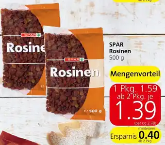 Spar SPAR Rosinen 500 g Angebot