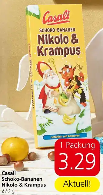 Spar Casali Schoko-Bananen Nikolo & Krampus 270 g Angebot
