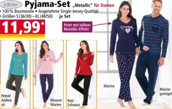 Norma Elle Nor Pyjama-Set M ,,Metallic" für Damen Angebot