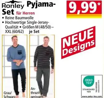 Norma Ronley Pyjama- Set für Herren Angebot