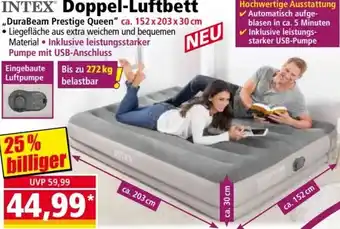 Norma Intex Doppel-Luftbett ,,DuraBeam Prestige Queen" ca. 152 x 203 x 30 cm Angebot