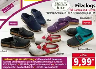 Norma Filzclogs für Damen und Herren Angebot