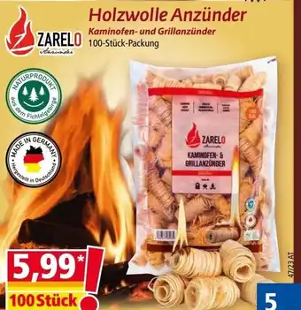 Norma ZARELO Holzwolle Anzünder 100-Stück-Packung Angebot