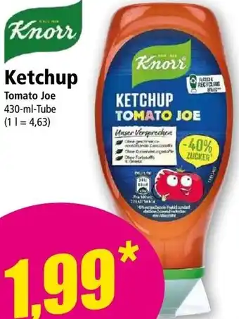 Norma Knorr Ketchup Tomato Joe 430-ml-Tube Angebot