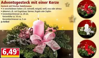 Norma Adventsgesteck mit einer Kerze Angebot