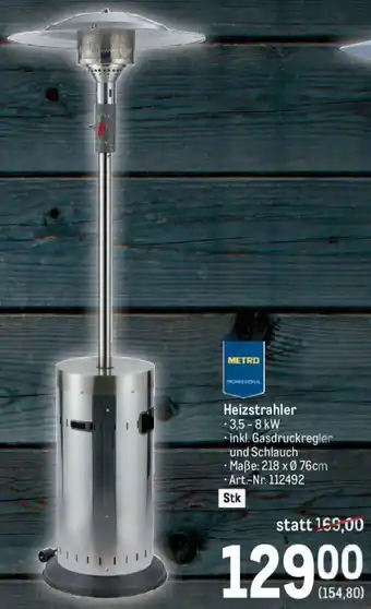Metro Heizstrahler Angebot