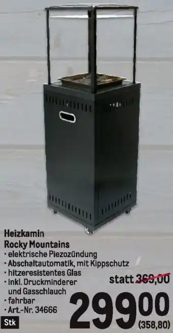 Metro Heizkamin Rocky Mountains Angebot