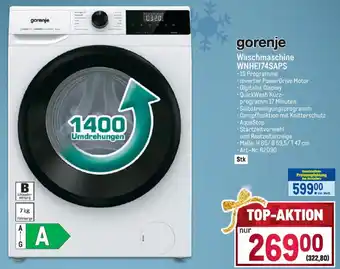 Metro gorenje Waschmaschine WNHEI74SAPS Angebot