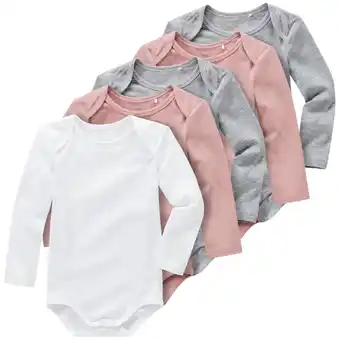 Ernsting's family 5 baby langarmbodys in verschiedenen farben Angebot