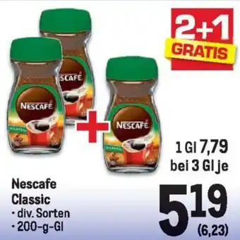 Metro Nescafe Classic . div. Sorten -200-g-Gl Angebot