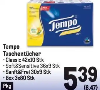 Metro Tempo Taschentücher Angebot
