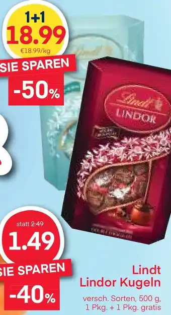 MPreis Lindt Lindor Kugeln 500 g Angebot