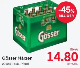 MPreis Gösser Märzen 20x0.5 I Angebot