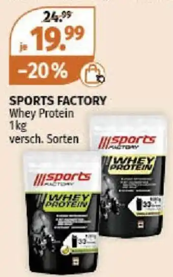 Müller SPORTS FACTORY Whey Protein 1kg Angebot