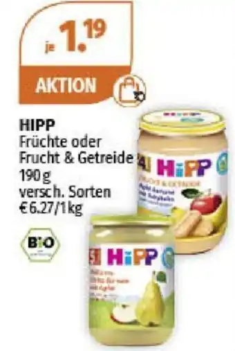 Müller HIPP Früchte oder Frucht & Getreide 190 g Angebot