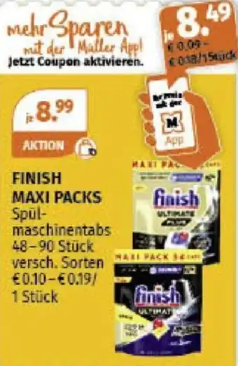 Müller Finish Maxi Packs Angebot
