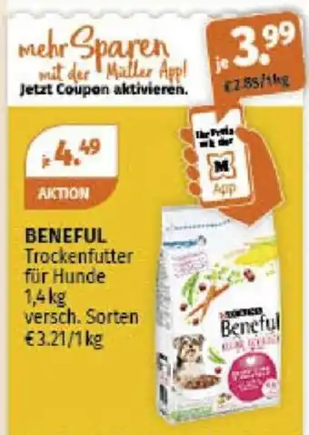 Müller BENEFUL Trockenfutter für Hunde 1,4 kg Angebot