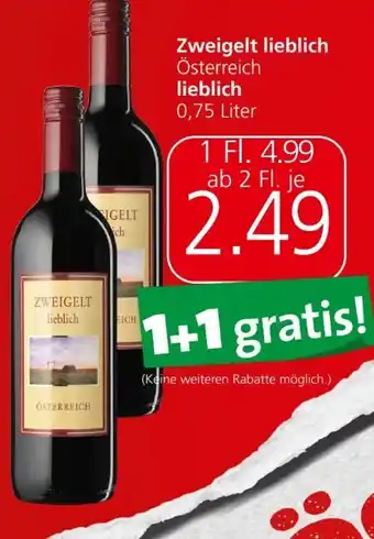Spar Zweigelt lieblich Angebot