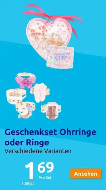 Action Geschenkset Ohrringe oder Ringe Angebot