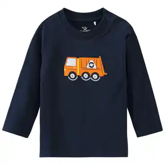 Ernsting's family Baby langarmshirt mit müllabfuhr-applikation Angebot