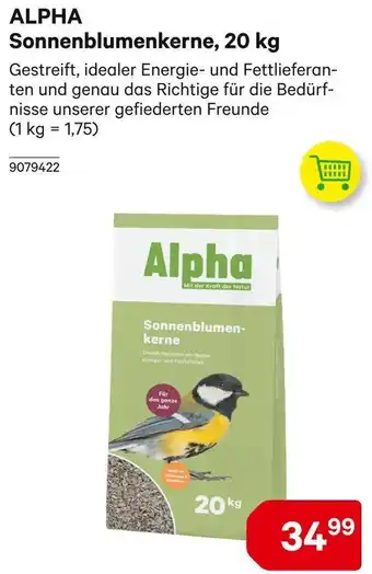 BayWa ALPHA Sonnenblumenkerne, 20 kg Angebot