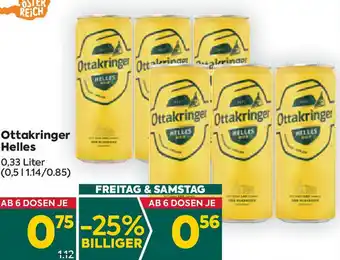 Billa Ottakringer Helles 0,33 Liter Angebot