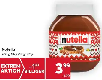 Billa Nutella 700 g Glas Angebot
