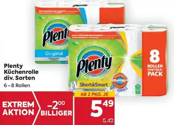 Billa Plenty Küchenrolle div. Sorten 6-8 Rollen Angebot