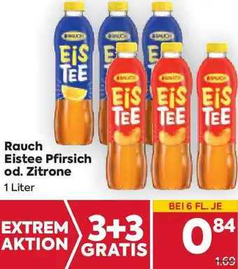 Billa Rauch Eistee Pfirsich od. Zitrone 1 Liter Angebot