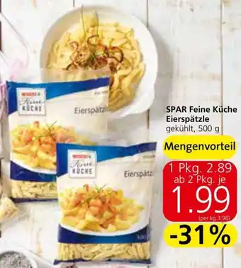 Spar SPAR Feine Küche Eierspätzle gekühlt, 500 g Angebot