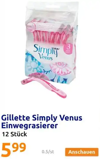 Action Gillette Simply Venus Einwegrasierer 12 Stück Angebot
