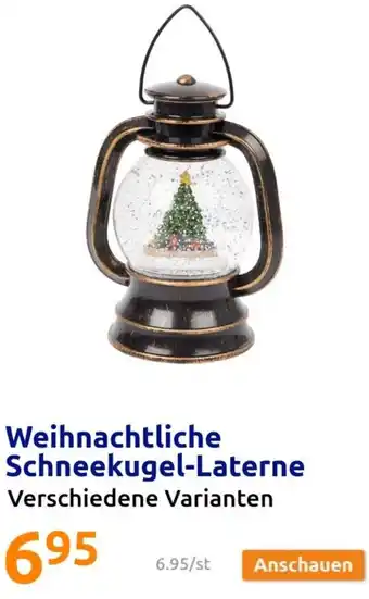 Action Weihnachtliche Schneekugel-Laterne Angebot