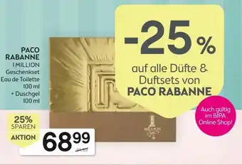 Bipa Paco Rabanne 100ml Angebot