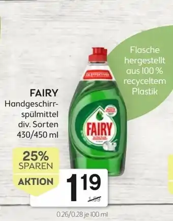 Bipa Fairy Handgeschirr-Spülmittel 430/450ml Angebot