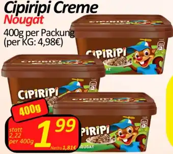 Wurstico Cipiripi Creme Nougat 400 g Angebot