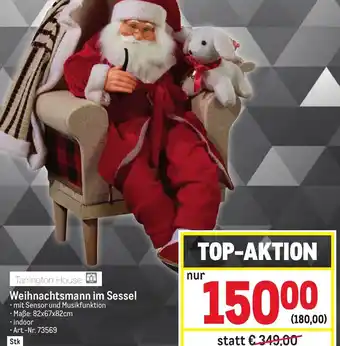 Metro Weihnachtsmann im Sessel Angebot