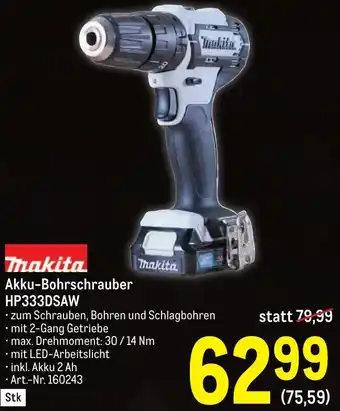 Metro Akku-Bohrschrauber HP333DSAW Angebot