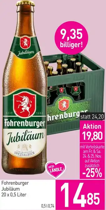 Sutterlüty Fohrenburger Jubiläum 20 x 0,5 Liter Angebot
