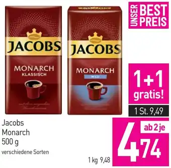Sutterlüty Jacobs Monarch 500g Angebot